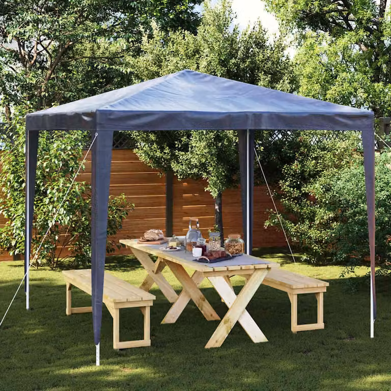 vidaXL Tenda per Feste Blu L/P: 2,5 x 2,5 m