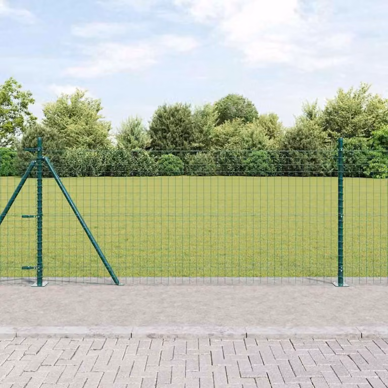 Palo della recinzione 13 pcs Verde Acciaio