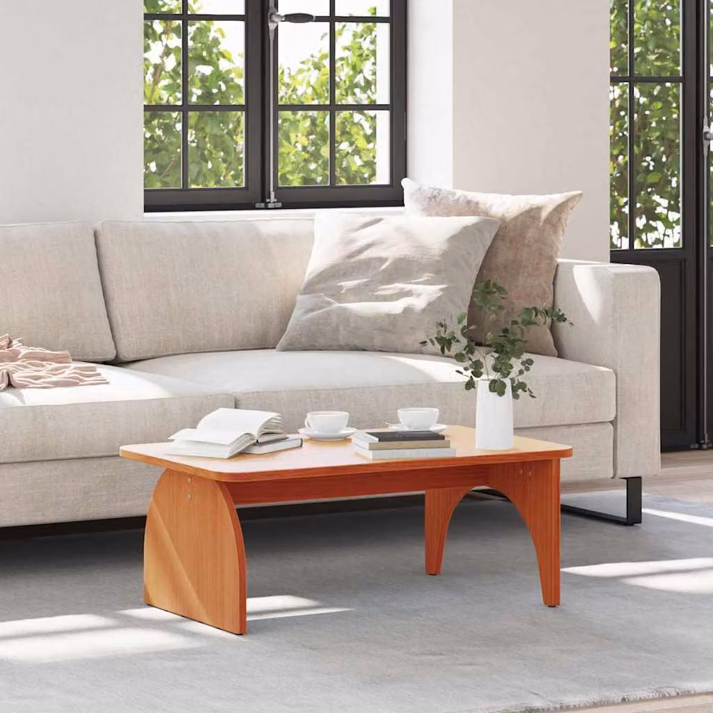 Maison Exclusive - Tavolino da salotto marrone cera 80 x 50 x 31 cm Legno massello di pino