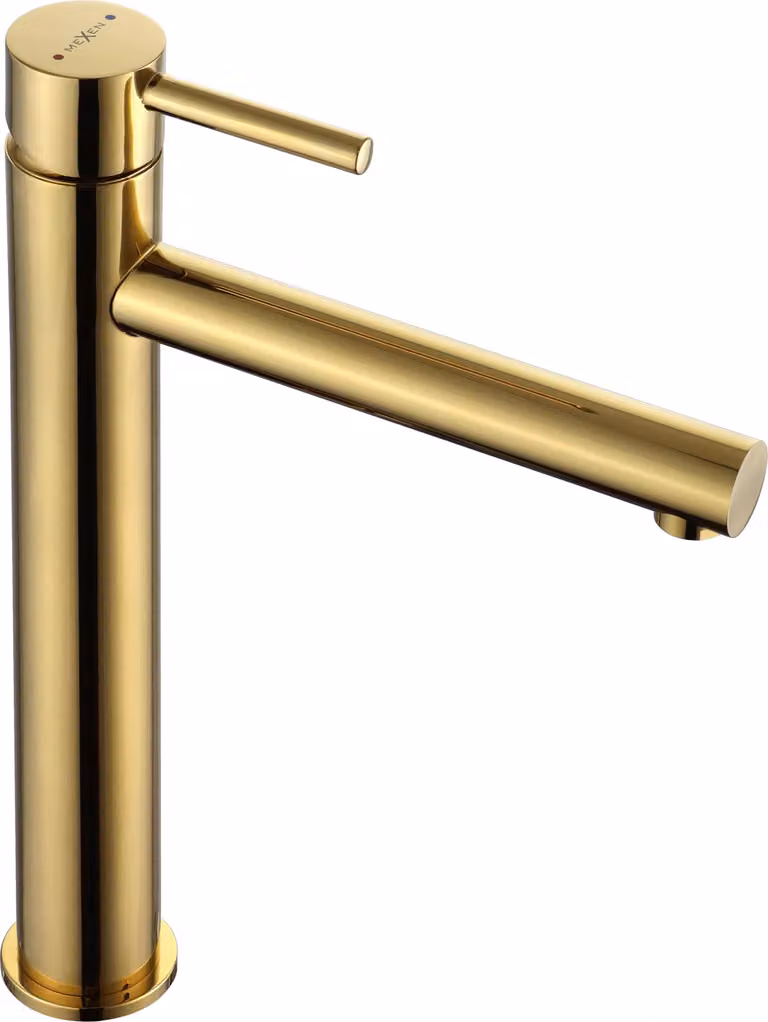 Mexen Elba rubinetto lavabo alto, oro - 74110-50