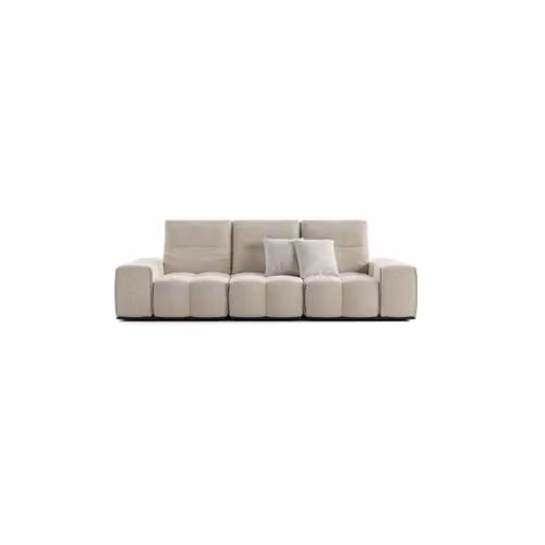 Divano Block con spalliera traslante e trapuntatura Cubo Rosso