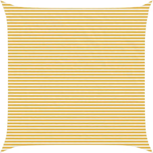 Telo Ombra-Vela Ombreggiante-Parasole a Vela Giallo e Bianco 7 x 7 m HDPE