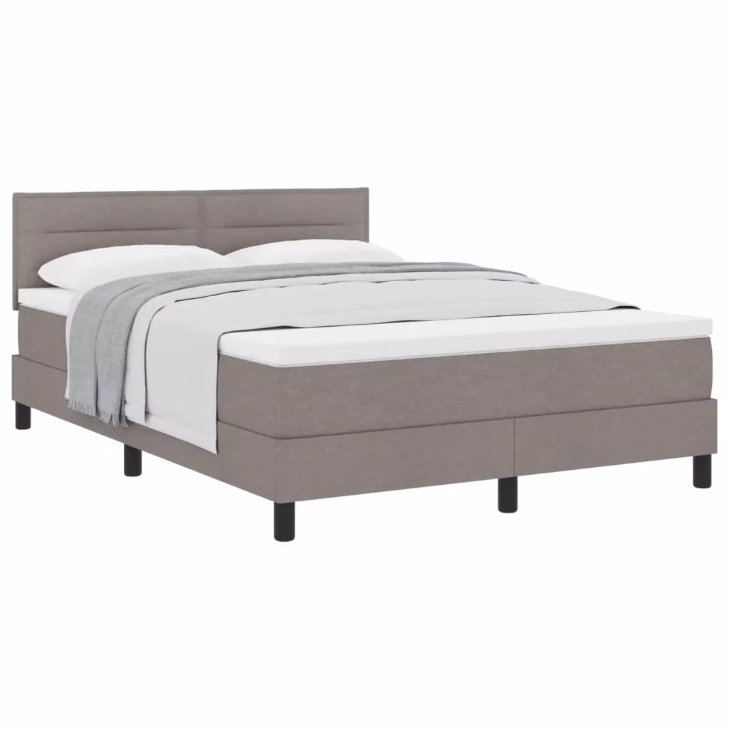 Letto Ibrido con Testiera Talpa vidaXL in Tessuto Beige o Grigio L/P: 160 x 200 cm – 2