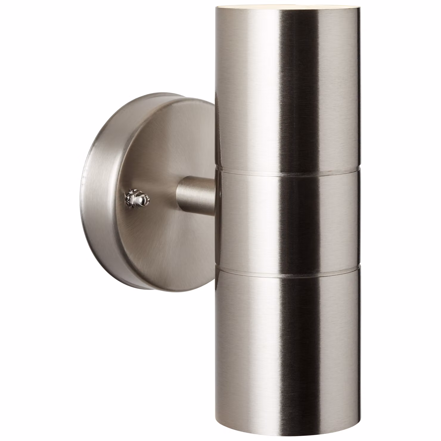 BRILLANTE applique argentata JANDY| Luce Up/Down | dimmerabile con una fonte luminosa adeguata | 2x attacco GU10 max. 18 watt | metallo/plastica | IP44