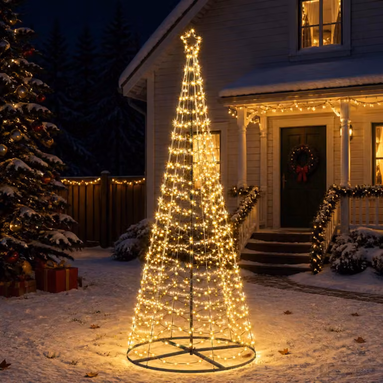 vidaXL Albero di Natale LED a spirale con base EKENAS 250 cm 370 LED