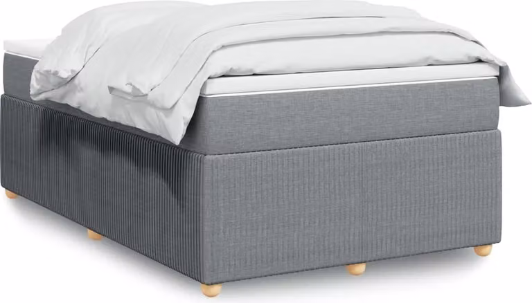 Maison Exclusive - Giroletto a Molle con Materasso Grigio Chiaro 120x190cm Tessuto