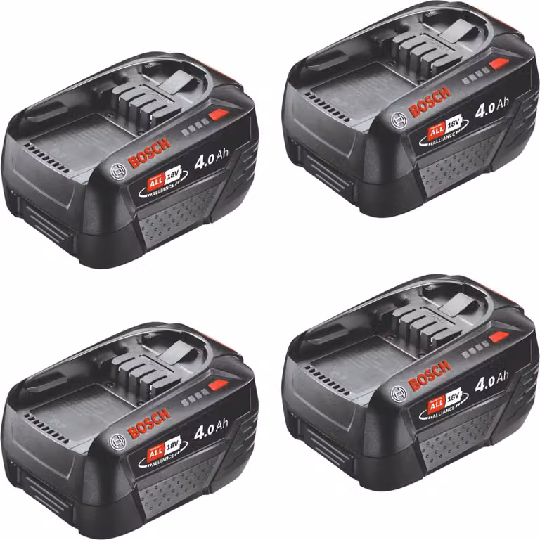 Bosch 4x PBA 18V 4,0Ah W-C Batteria 18 V 4,0 Ah POWER FOR ALL ( 4x 1600A011T8 )