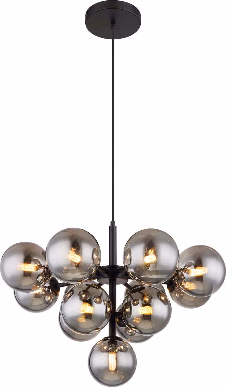 Globo Lighting|Lampada a sospensione in metallo nero Matt, 13x G9 LED