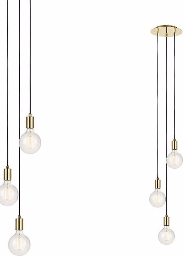 Lampada a sospensione SKY in ottone 3 lampadine