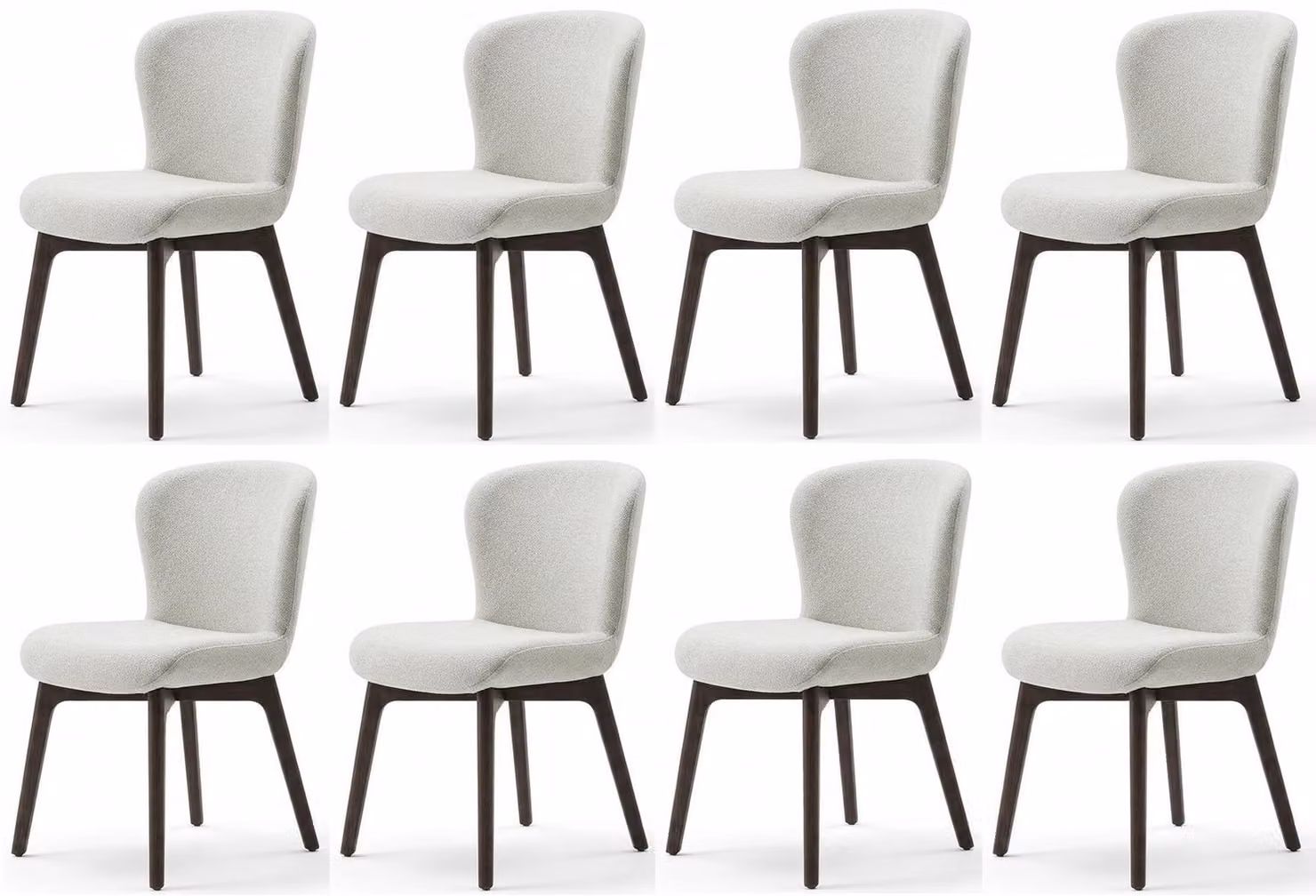 Sedie moderne, bianche, comode, ideali per la sala da pranzo, confortevoli e pratiche