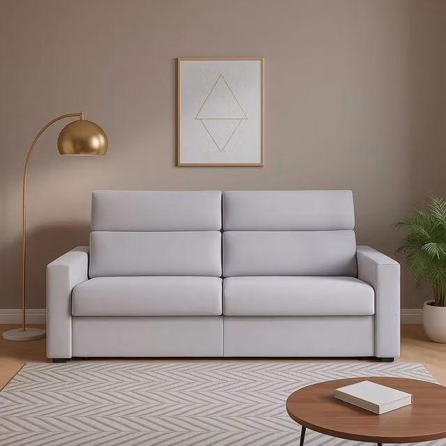 Vialfre Divano Fisso 2 Posti Moderno Made in Italy con Rivestimento Sfoderabile Grigio L: 180 cm, P: 95 cm, H: 100 cm – 1