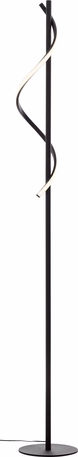 BRILLANTE lampada da terra a LED nera EUNICE |Lampada da terra altezza 150 cm | 16W 1700 Lumen 4000 Kelvin | metallo/plastica