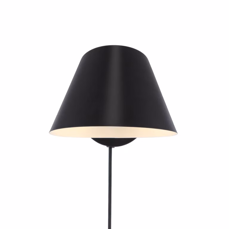 DFTP by Nordlux Applique da parete di design Stay Short, Nero, Camera da letto, Metallo, Design, Applique