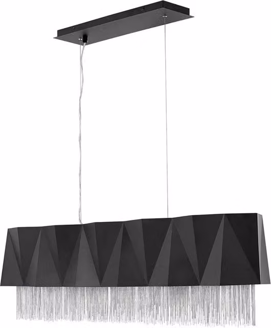 Lampadario Contemporaneo Zuma Acciaio Nero Satinato Argento 6 Luci E27