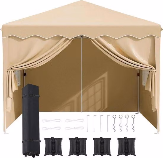 Tenda pop-up impermeabile 3x3 m, beige