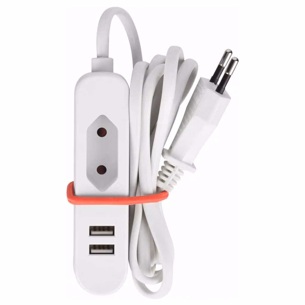 Presa Euro a 1 via con 2 porte USB: ideale per i viaggi