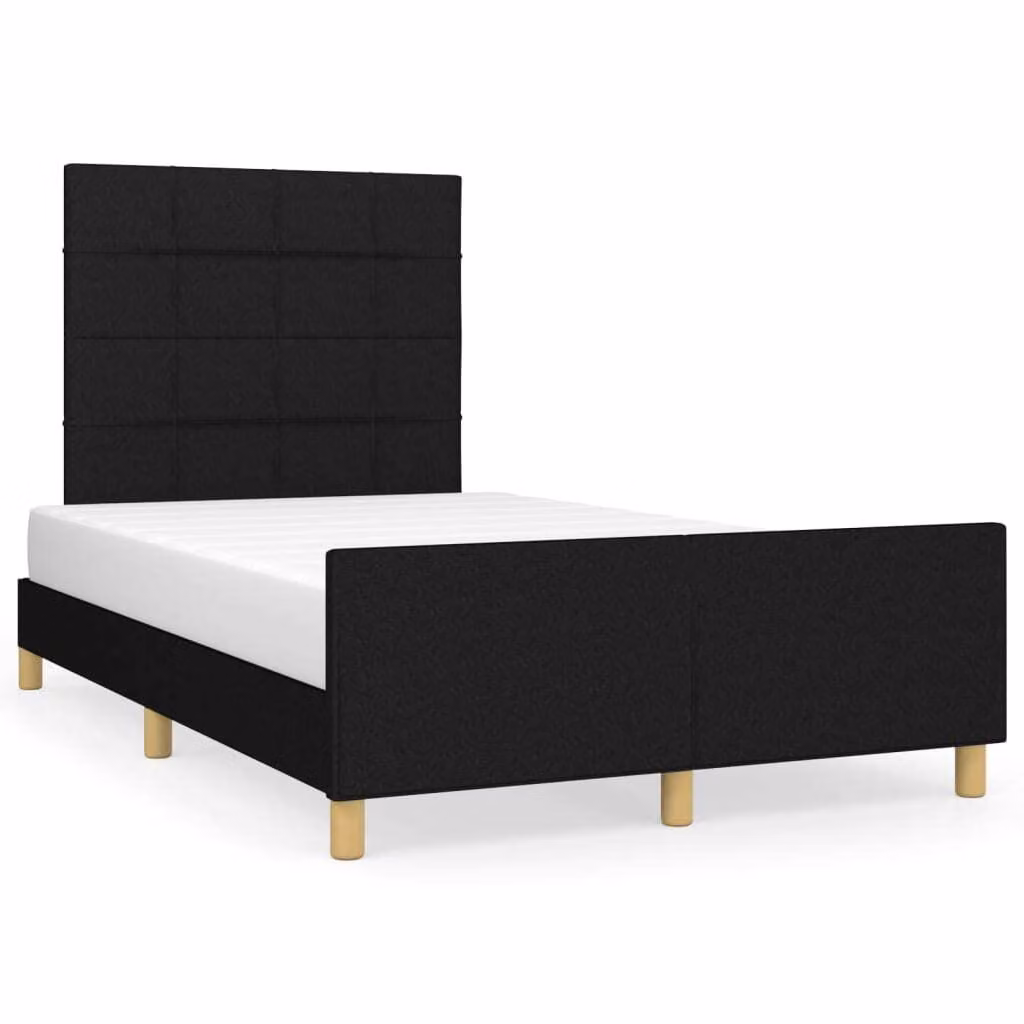 Giroletto senza Materasso Nero 120x200 cm Tessuto