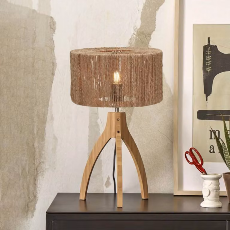 Good & Mojo Lampada da tavolo Iguazu, Legno chiaro, Soggiorno / Sala da pranzo, bambù, Lampada da tavolo