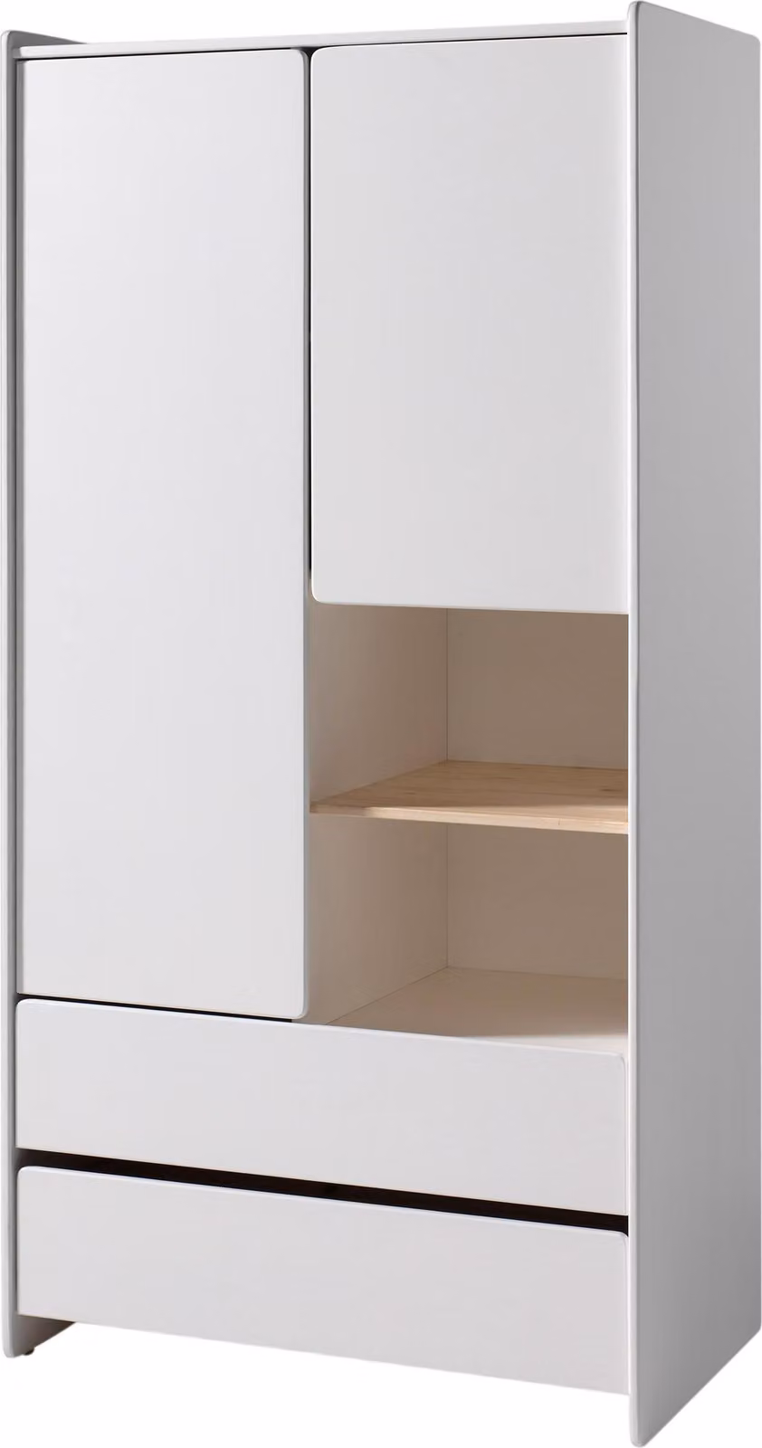 FURNLUX Armadio per bambini Kiddy White 90cm / Colore principale: Bianco / Dimensioni: 90 x 55 x 180 cm