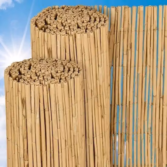 Schermo parasole in rattan naturale SolVision per interno ed esterno, colore beige/marrone, L: 600 cm