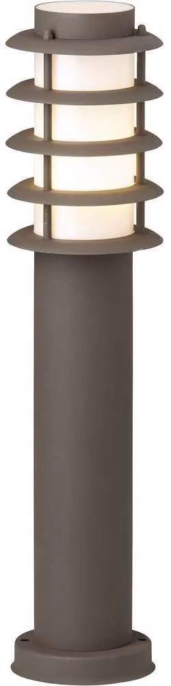 Lampada da terra, altezza 51 cm, attacco E27, potenza massima 20 W, dimmerabile, resistente agli schizzi, colore marrone ruggine