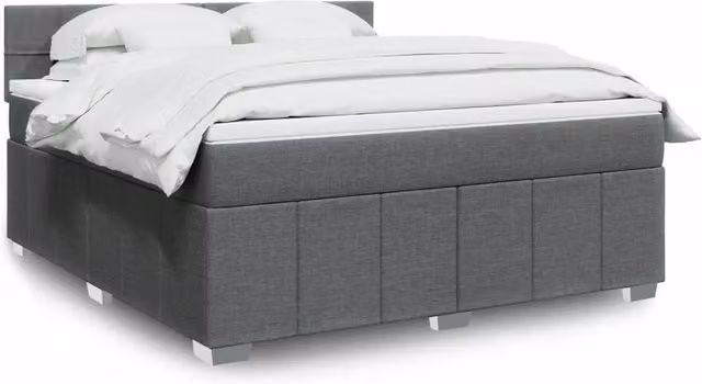 Letto Ibrido con Materasso vidaXL Grigio e Bianco L/P: 180 x 200 cm – 1