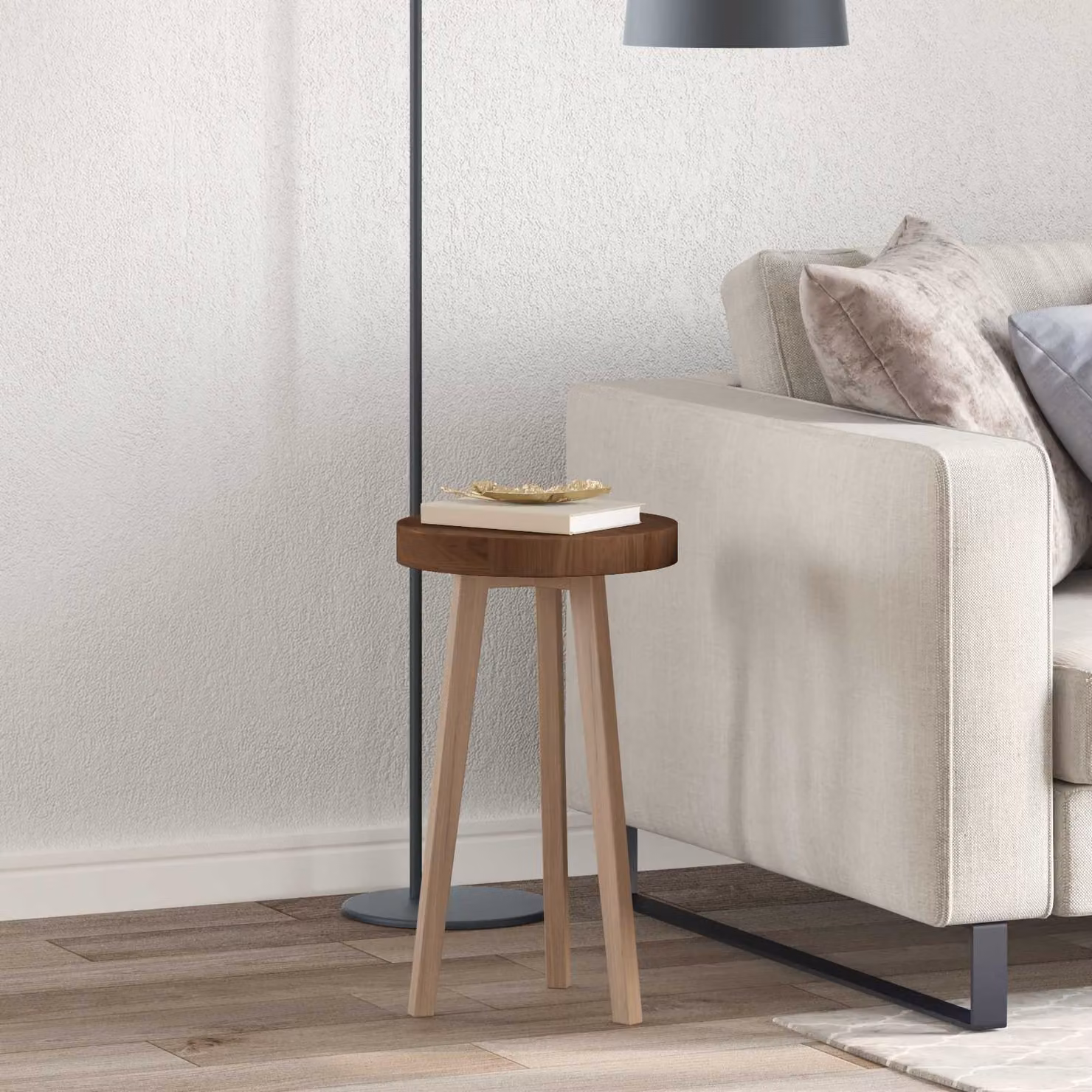 Piano del tavolo rotondo in legno vidaXL, Marrone, Ø 30 cm, H 4 cm