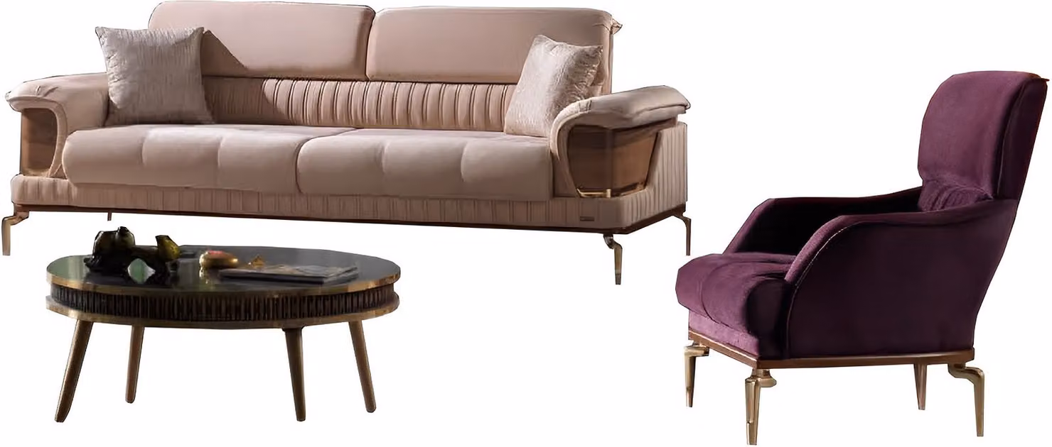 Wohnzimmer Set Sofa 3+1 Sitzer Moderne Möbel Couch Luxus Design 2tlg