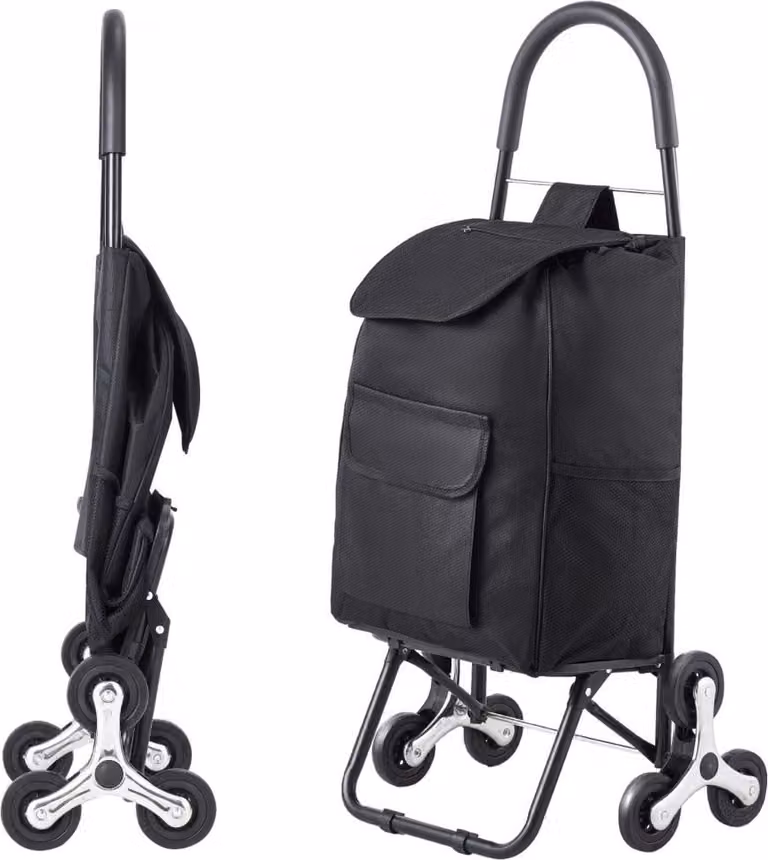 Carrello per trasporto sacchi - Carrello di carico pieghevole - Pieghevole 450x350x965 mm - Robusto carrello manuale per carichi pesanti - Trasportatore di carichi mobile