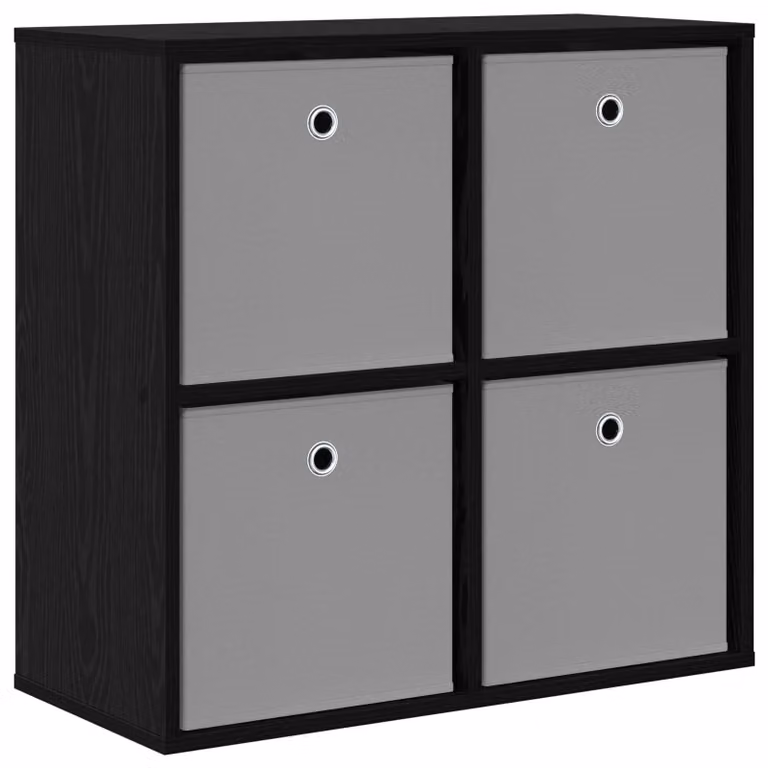 Credenza con cassetto Rovere Nero 68,5 x 32 x 67 cm
