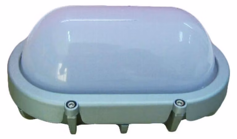 Lampada a LED da parete, forma ovale, grado di protezione IP65, 12W, 3000K, angolo di illuminazione 100°, colore argento