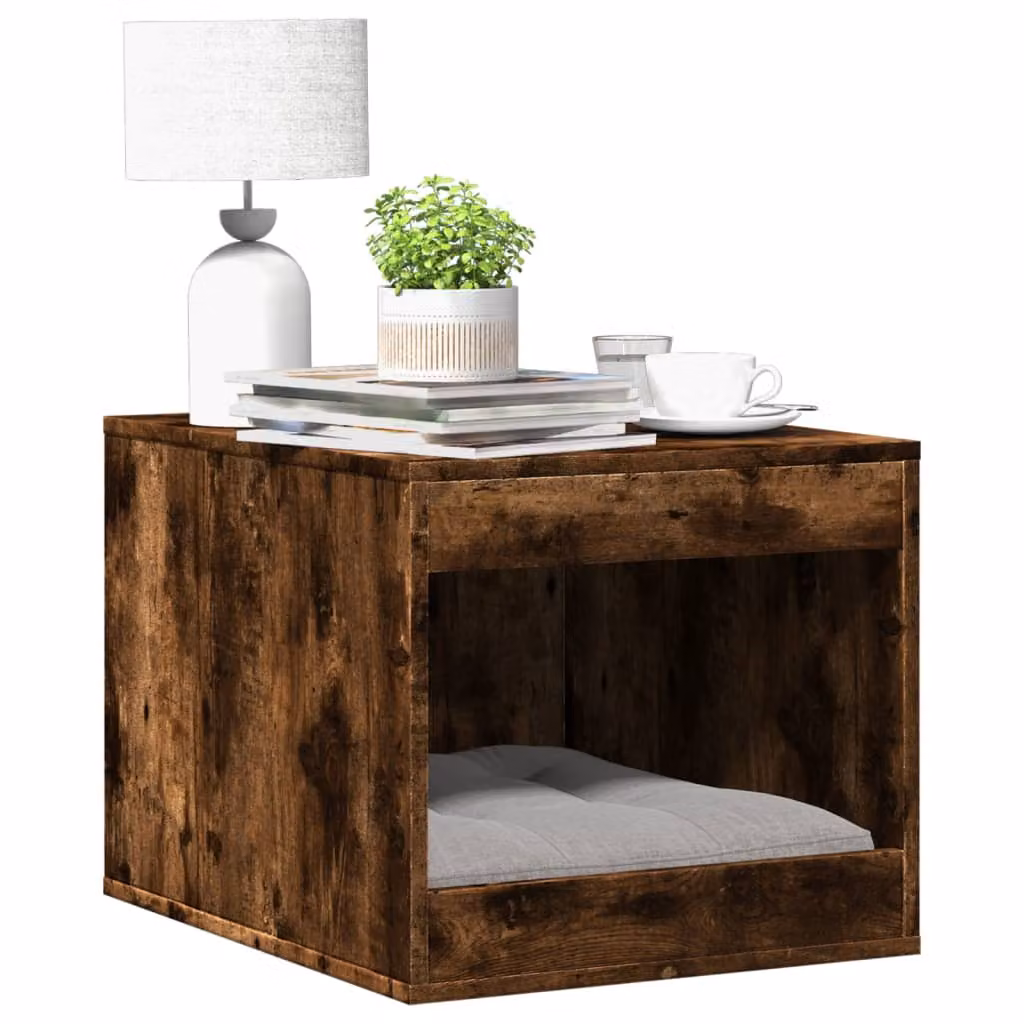 Recinto lettiera per gatti vidaXL in truciolato color rovere fumo L 47 cm x P 59 cm x H 42 cm