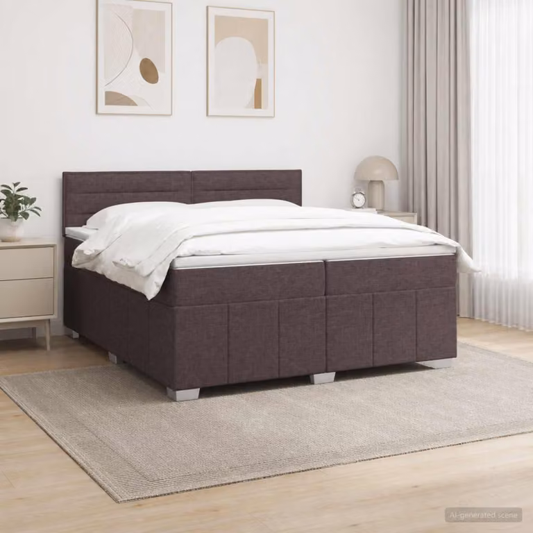 Letto box spring ibrido vidaXL con materasso a molle insacchettate, Multicolore, L/P/H: 200 x 200 x 100,5 cm