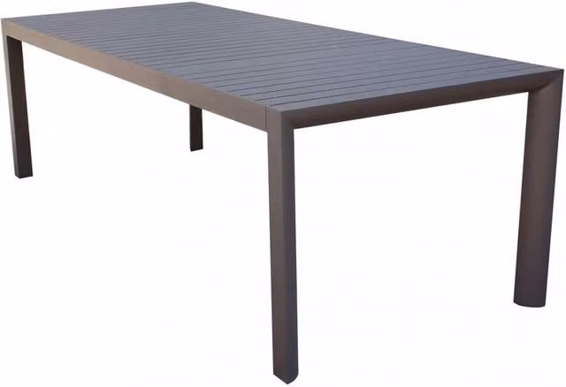 Tavolo da pranzo rettangolare allungabile Houston in metallo grigio di GIORDANOSHOP L/P/H: 160/240 x 100 x 74 cm