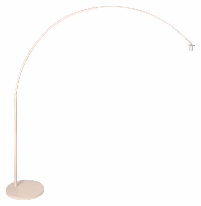 Lampada da terra - beige - Sparkled Light - plastica metallo - lampada ad arco - E27 - 7268CR - Steinhauer