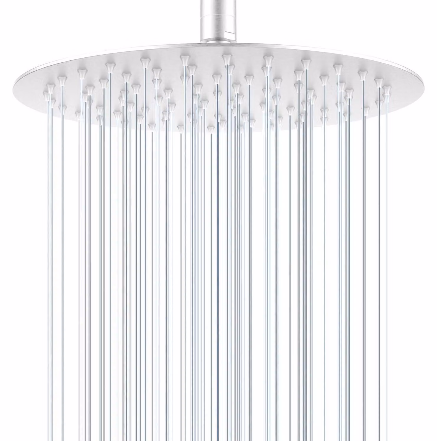 Doccia a soffitto Regendusche, diametro 25 cm, rotonda, finitura in nichel spazzolato, interamente in acciaio inossidabile 304, a risparmio idrico, con ugelli in silicone anti-intasamento, da montare a soffitto