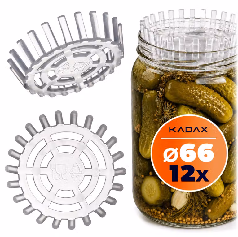 Set di pesi per fermentazione, composto da 12 pezzi, diametro 66 mm, adatti per vasetti di vetro, in plastica