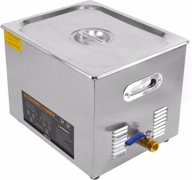 Vasca di pulizia ad ultrasuoni digitale T-Mech in acciaio inossidabile color argento con timer e funzione riscaldamento, 30L
