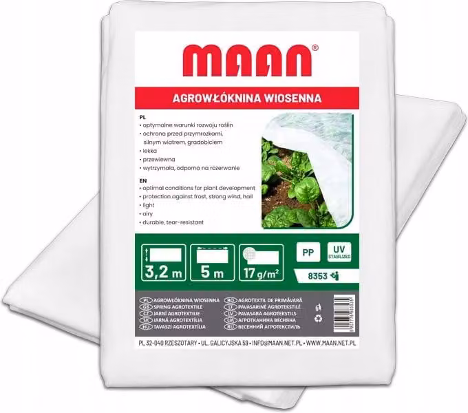 Tessuto non tessuto primaverile bianco 17G/M2 3,2X5 M