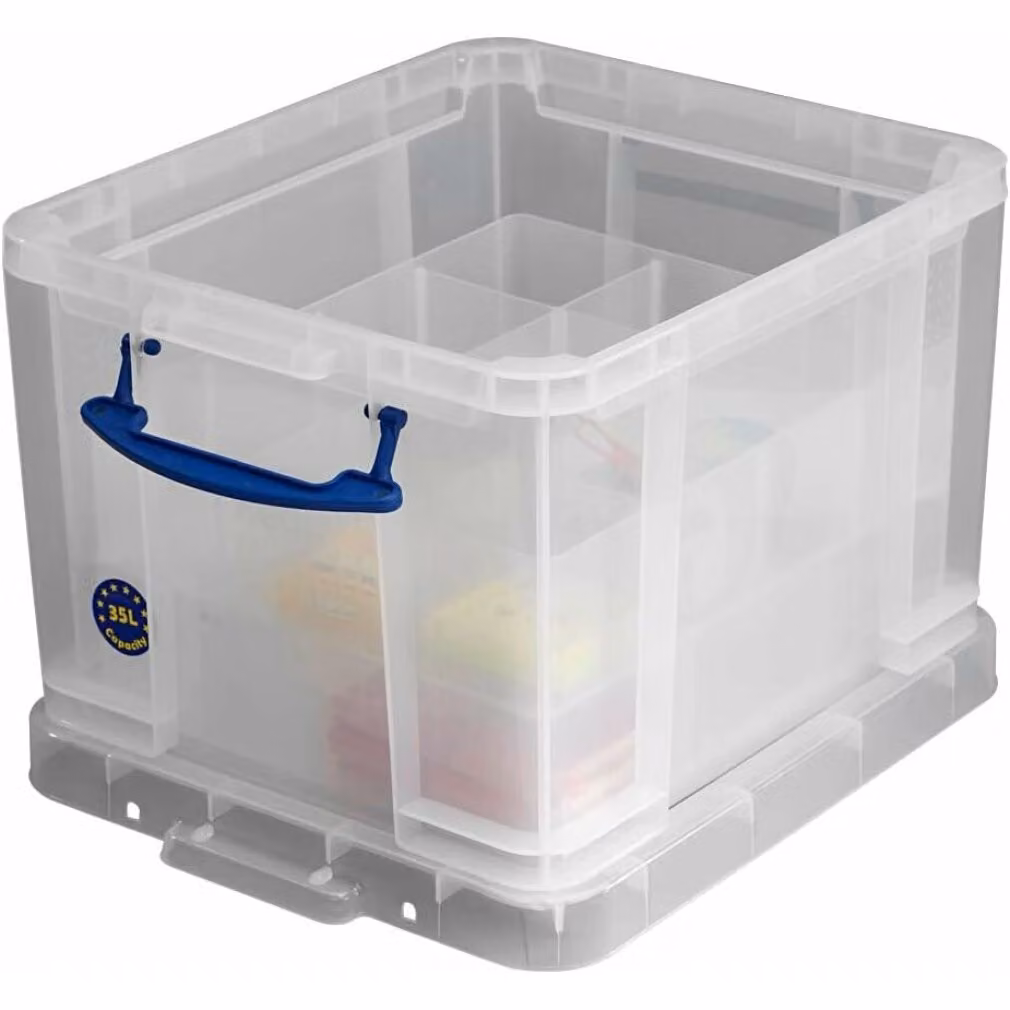 Really Useful Box 35CX3DIVCB Aufbewahrungsbox 35,0 l transparent 48,0 x 39,0 x 31,0 cm