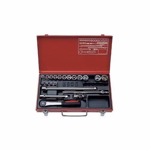 Kit Chiavi a Bussola con Cricchetto USAG 3/8 pollici 22 Pezzi in Acciaio – 2