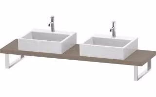 Console Duravit Cpmpact L-Cube 80-200x48cm, 2 aperture, spessore 4,5 cm, lei