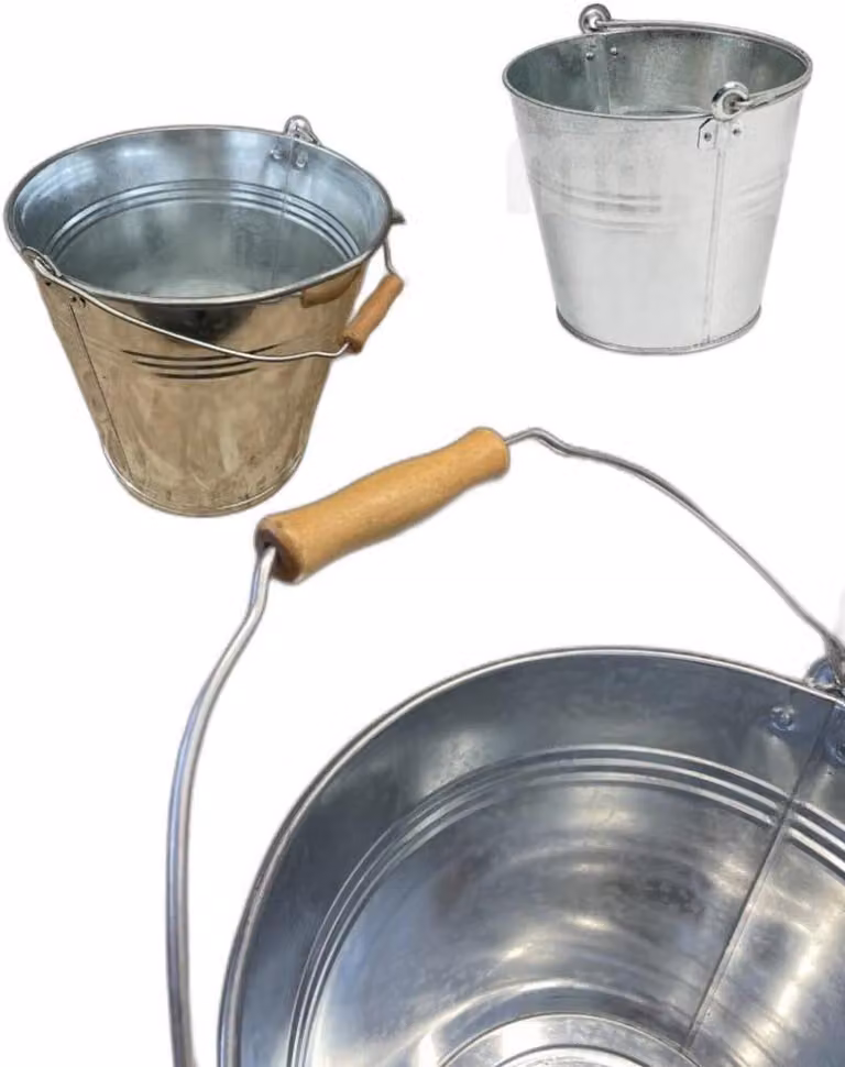 Secchio in metallo da 5-15 litri - Contenitore per acqua decorativo