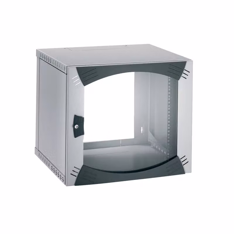 Schneider Electric Actassi OPB, rack da parete, 15U B600 T600 fisso, porta in vetro da 19 pollici R7035 NSYOPB15U6F