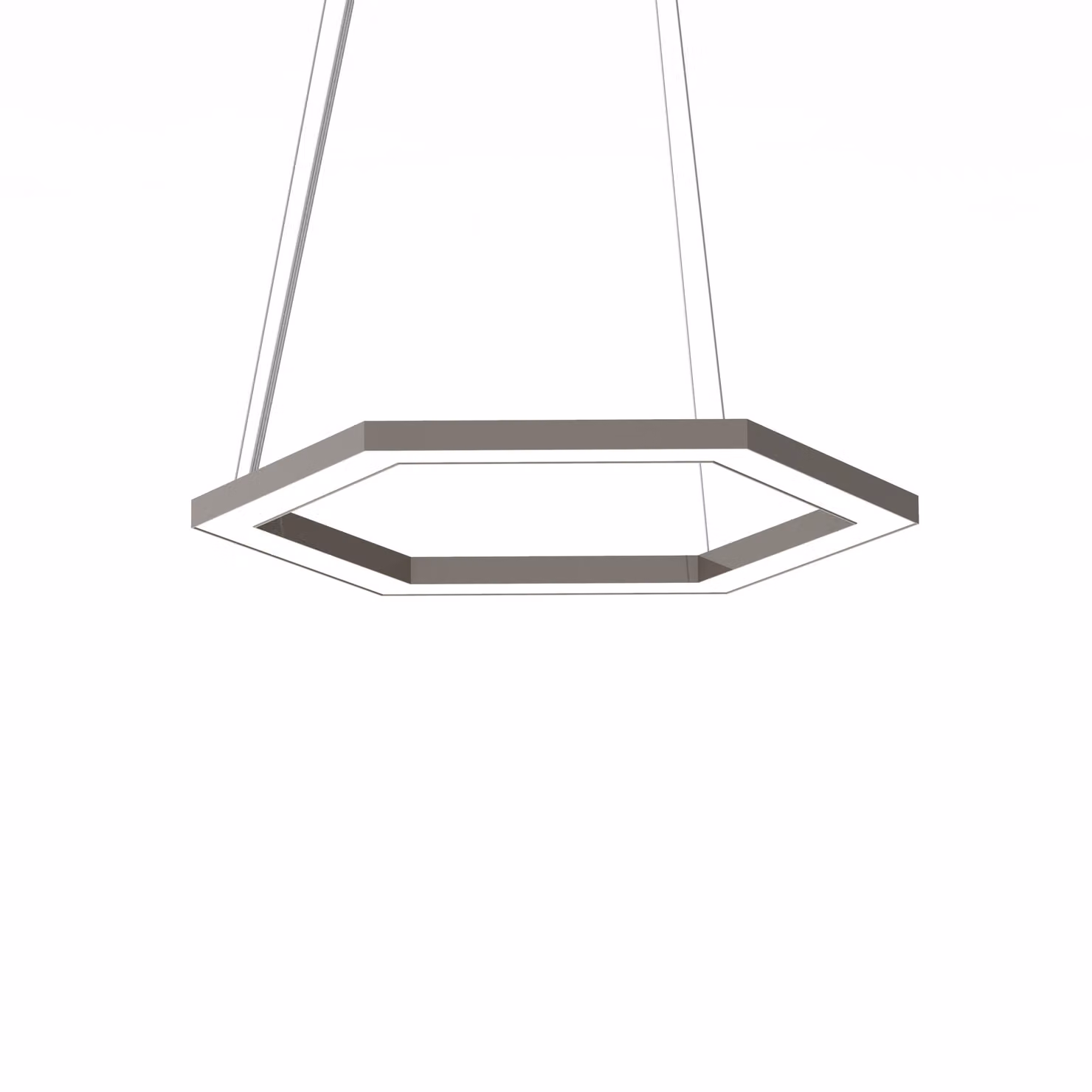 Lampada A Sospensione Esagono D40 Monocolore Lucida