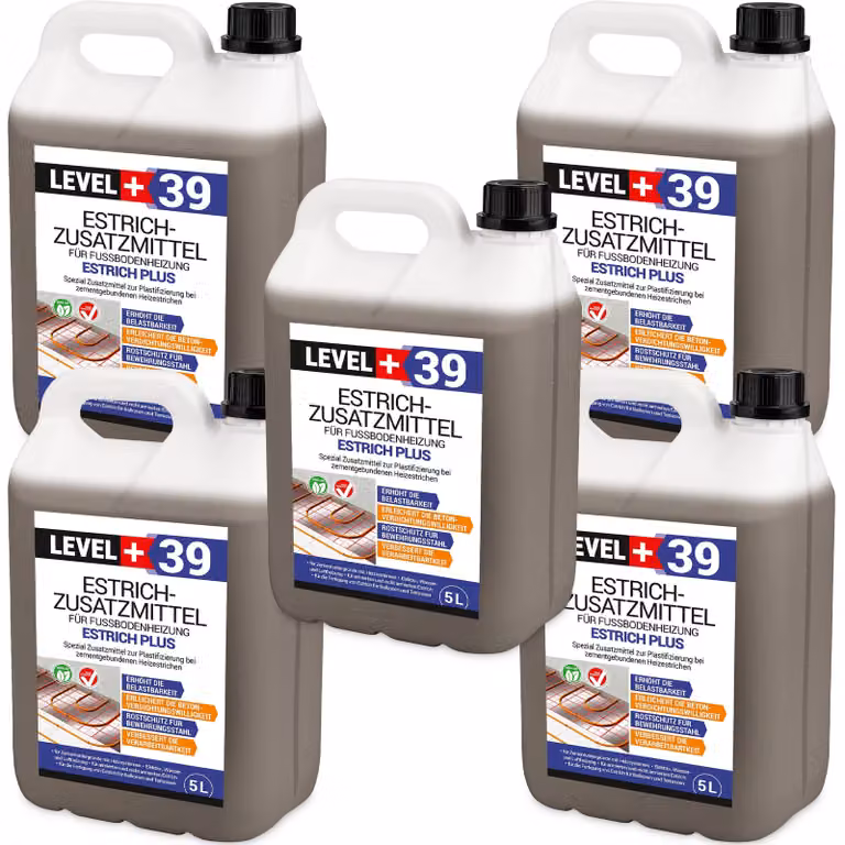 Plastificante per massetto con riscaldamento a pavimento 25L Level+39