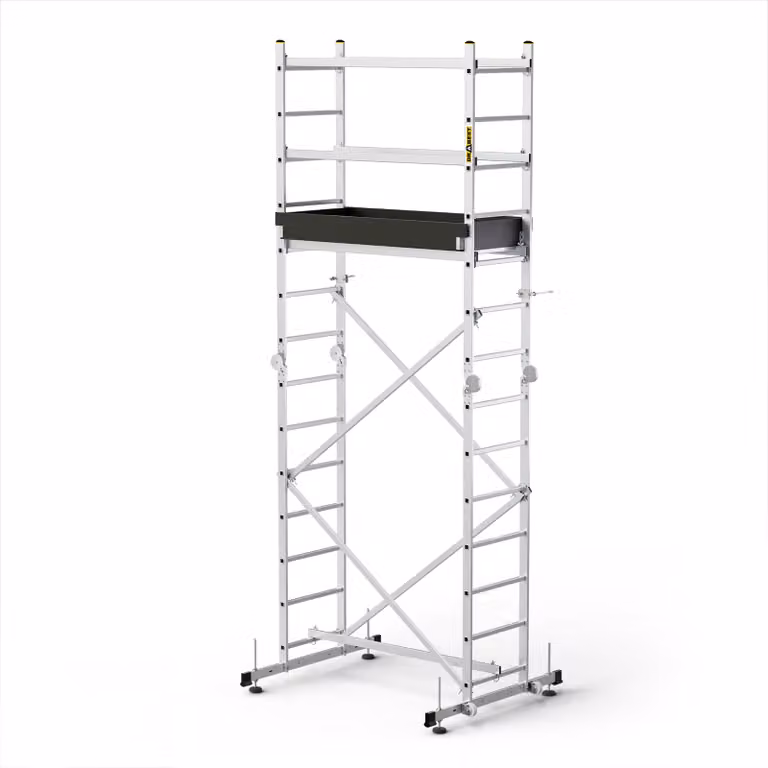 Drabest | ponteggi in alluminio, ponteggi, ponteggi a scala, ponteggi a scala da 160 kg, ponteggi in alluminio, piattaforme di lavoro, ponteggi in alluminio con piattaforma