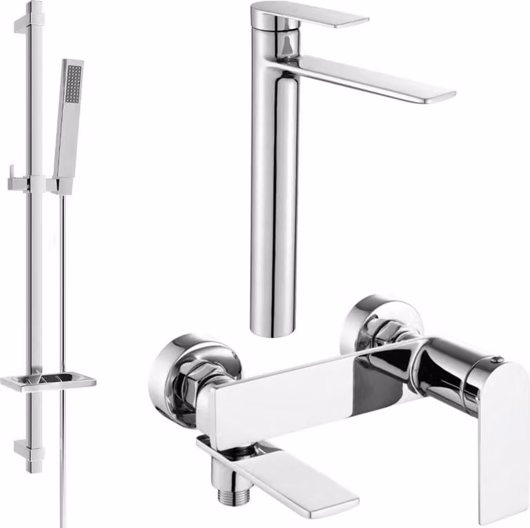Mexen Zero DQ02 set da bagno, cromo - 7113DQ02-00