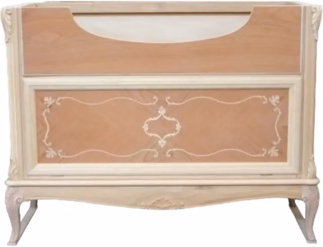 Mobile bagno in legno grezzo stile provenzale Mobili 2G L/P/H: 111 x 61 x 85 cm – 3