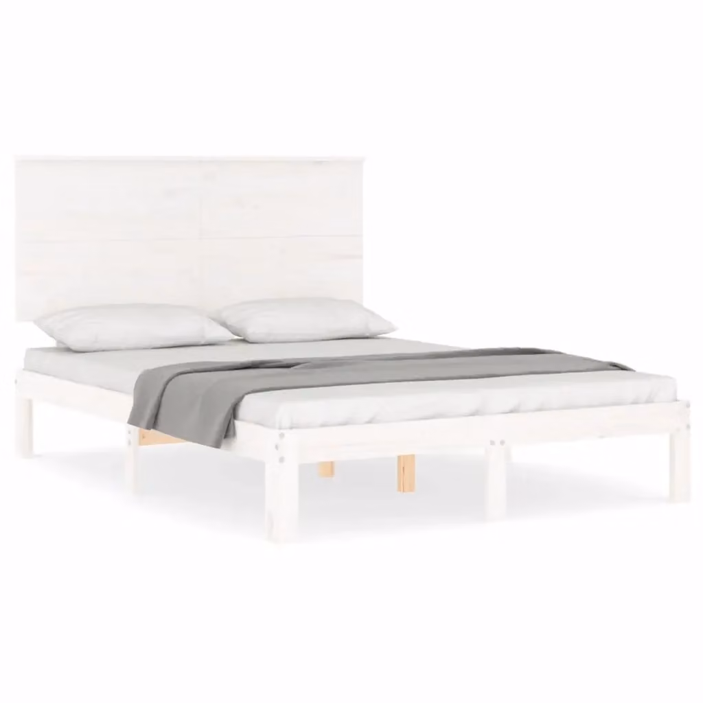 Giroletto vidaXL in legno massello di pino bianco con doghe fisse L/P/H: 200 x 120 x 30 cm – 2